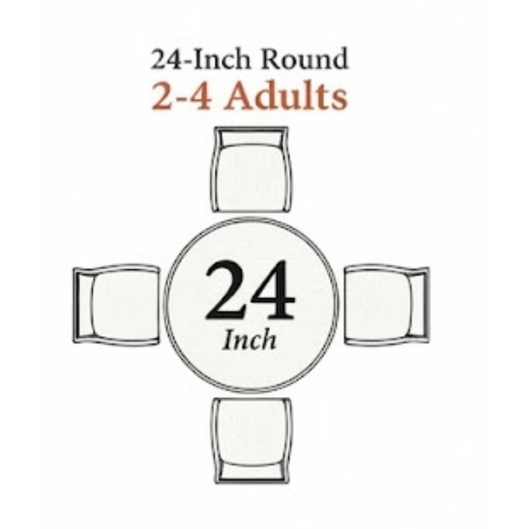 Chivari 24" Round Plywood Cocktail Table Kit TKITRD24M-AX-T