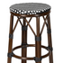 Black on White 26" Counter Height No Back Bistro Barstool