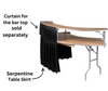 Black Table Skirt for 84" Serpentine Table