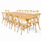 Chivari Natural X-Leg Farm Table Dining Set with 10 Chairs TFARM-NATURAL-X-LEG-KIT-CXR-AX