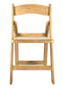 Natural WoodGrain Brushed Wood with Tan Seat Resin Steel Skeleton™ Folding Chair