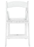 White Brushed WoodGrain with White Seat Resin Steel Skeleton™ Folding Chair