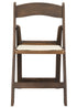 Fruitwood WoodGrain Brushed Wood with Ivory Seat Resin Steel Skeleton™ Folding Chair