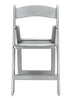 Silver with Silver Vinyl Cushion Resin Steel Skeleton™ Folding Chair