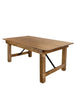 Chivari 72″ x 40″ (6 Foot ) Chestnut Rectangle Straight Leg Wood Farm Table TFARMRT7240-CHESTNUT-S-LEG-AX-T