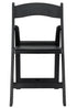 Black Brushed WoodGrain with Black Seat Resin Steel Skeleton™ Folding Chair