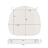 White Fabric 2" Thick Cross Back Cushion