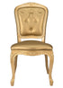 Chivari Gold Resin Royal Chair with Gold Vinyl Seat and Tufted Back Similar to Louis Pop Style - Goldwick CRRGGT-ZG-T