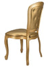 Chivari Gold Resin Royal Chair with Gold Vinyl Seat and Tufted Back Similar to Louis Pop Style - Goldwick CRRGGT-ZG-T