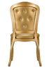Chivari Gold Resin Royal Chair with Gold Vinyl Seat and Tufted Back Similar to Louis Pop Style - Goldwick CRRGGT-ZG-T