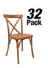 Chivari 32 Chair Pack Walnut Steel Skeleton™ Resin Cross Back Chair CXRW-STEEL-CX-T-32