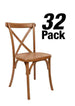Chivari 32 Chair Pack Walnut Steel Skeleton™ Resin Cross Back Chair CXRW-STEEL-CX-T-32