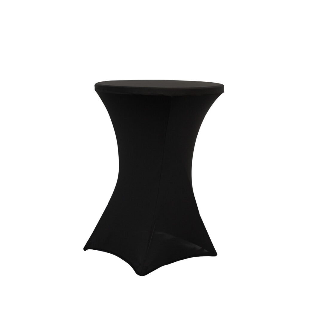 5-Pack Black Spandex Cocktail Table Cover 36