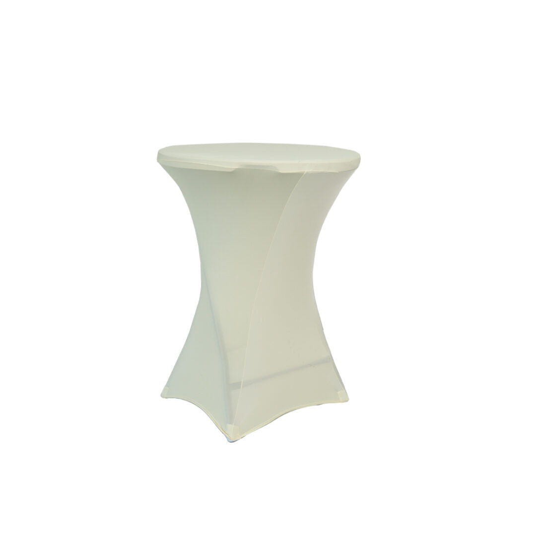 5-Pack Ivory Spandex Cocktail Table Cover 250gsm 36"