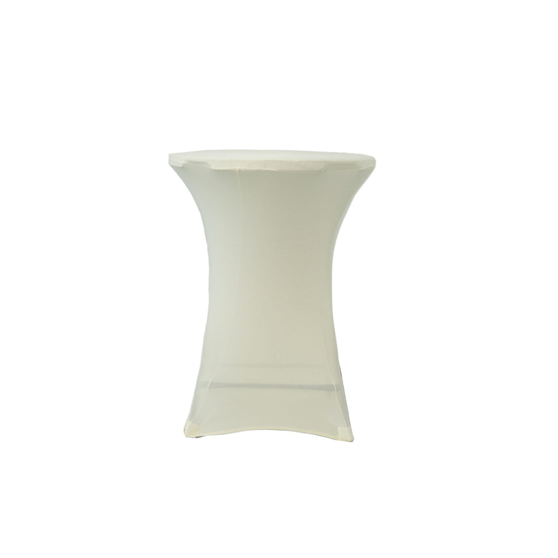 5-Pack Ivory Spandex Cocktail Table Cover 250gsm 36