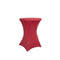 5-Pack Red Spandex Cocktail Table Cover 250gsm 36"