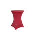 5-Pack Red Spandex Cocktail Table Cover 250gsm 36"