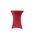 5-Pack Red Spandex Cocktail Table Cover 250gsm 36"