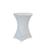 5-Pack White Spandex Cocktail Table Cover 250gsm 30/32"