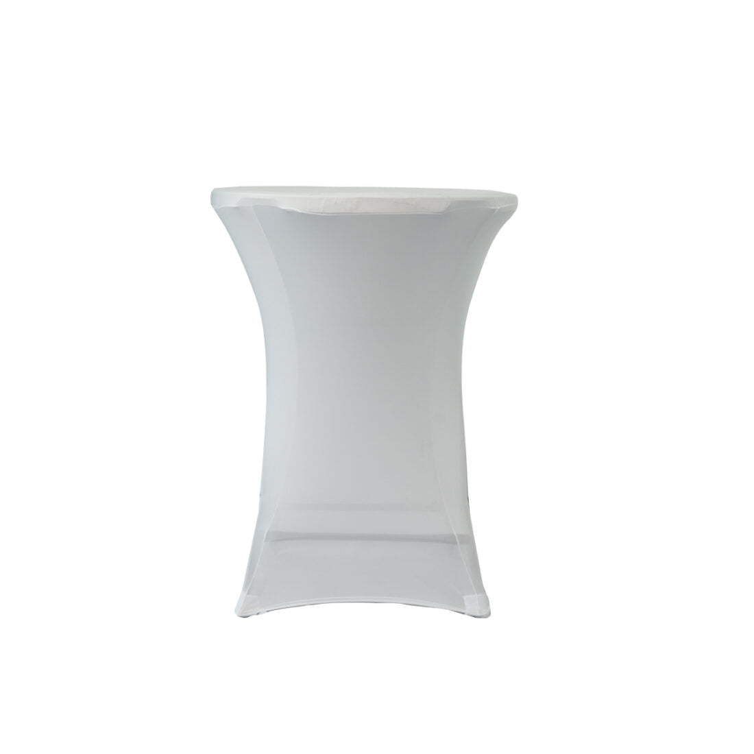 5-Pack White Spandex Cocktail Table Cover 250gsm 36"