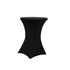 Chivari 5-Pack Black Spandex Cocktail Table Cover  250gsm 30/32" SX-SPANXTB-32IN-BLK-5