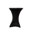Chivari 5-Pack Black Spandex Cocktail Table Cover 36" 250gsm SX-SPANXTB-36IN-BLK-5