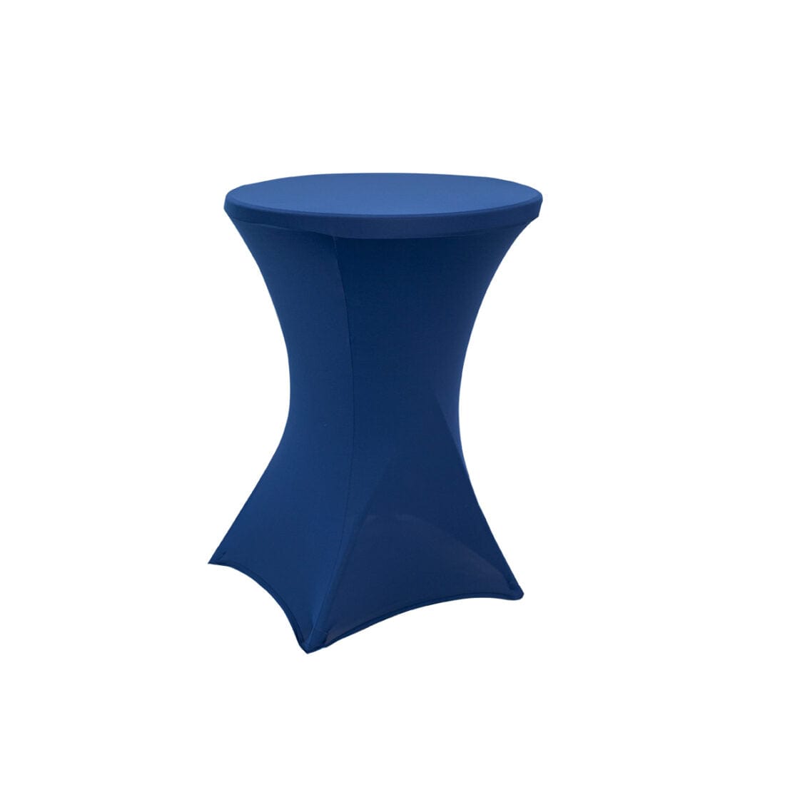 Chivari 5-Pack Navy Blue Spandex 250gsm 36" Cocktail Table Cover SX-SPANXTB-36IN-NABLU-5