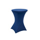 Chivari 5-Pack Navy Blue Spandex Cocktail Table Cover 250gsm 30/32" SX-SPANXTB-32IN-NABLU-5