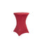 Chivari 5-Pack Red Spandex Cocktail Table Cover 250gsm 36" SX-SPANXTB-36IN-RED-5
