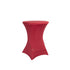 Chivari 5-Pack Red Spandex Cocktail Table Cover 250gsm 36" SX-SPANXTB-36IN-RED-5