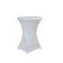 Chivari 5-Pack White Spandex Cocktail Table Cover 250gsm 36" SX-SPANXTB-36IN-WHT-5