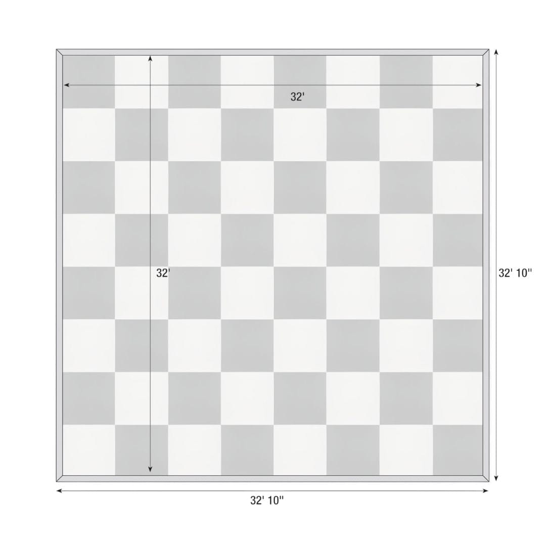 Chivari 32' x 32' Black & White Portable Dance Floor with Gold Edge Trim DF-32X32-BLKWHTG-KT