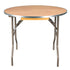Chivari 36" (3 Foot) Round Heavy Duty Gray Plywood Folding Banquet Table TPLYRD36MG-AX-T
