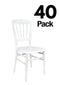 Chivari 40 Chair Pack White Steel Skeleton™ Resin Napoleon Chair CNRW-ST-CX-40