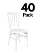 Chivari 40 Chair Pack White Steel Skeleton™ Resin Napoleon Chair CNRW-ST-CX-40