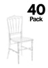 Chivari 40 Chair Pack Clear Resin ProClear™ Napoleon Chair CNRC-ZG-40