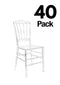 Chivari 40 Chair Pack Clear Resin ThinVisible Seat Napoleon Chair CNRC-MONO-THIN-ZG-40