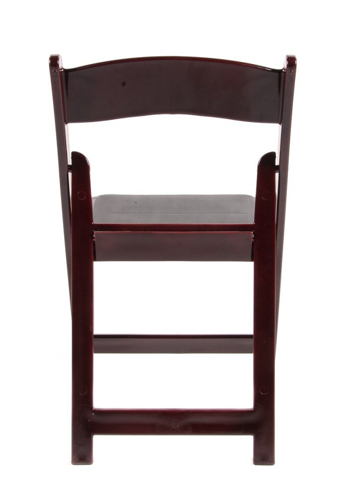 Mahogany Wood Grain Brushed Wood with Black Seat Resin Steel Skeleton™ Folding Chair