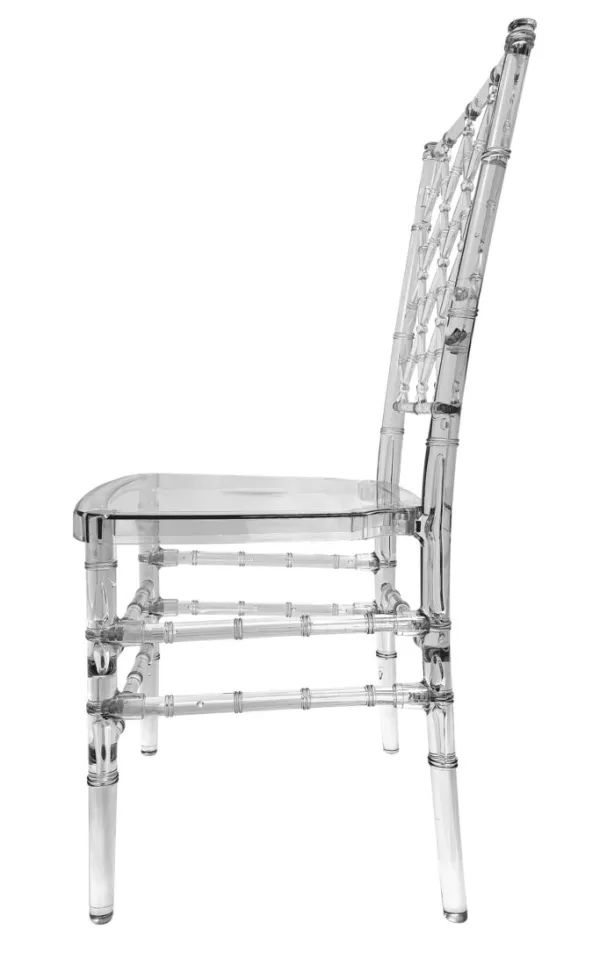 Clear Thick Seat Diamond Back Chiavari Chair (Per Chair Price Shown - Sold only in Quantities of 4)  Some Assembly Required