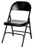 Chivari 48 Black Metal Folding Chairs + 6  Heavy DutyPlastic 72x30 Banquet Tables + Hybrid Folding Chair and Banquet Table  Cart CFMBL-48-6RT-KT
