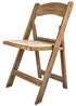 Chestnut WoodGrain Brushed Wood with Tan Seat Resin Steel Skeleton™ Folding Chair