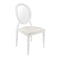 White Resin Louis Pop Chair CLPRWWC-ZG-T Right