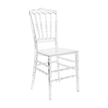 Clear Resin ThinVisible Seat Napoleon Chair