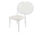 White Resin Louis Pop Chair with Clear Back