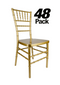 Gold Resin Steel Skeleton Chiavari Chair, 48 Chair Bundle by Chivari CCRG-STEEL-AX-T-48