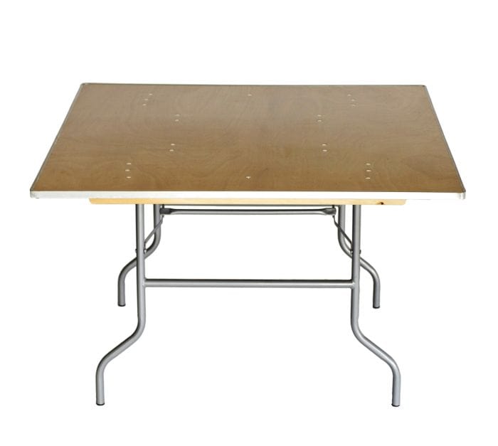 Chivari 48" x 48" (4 Foot) Square Heavy Duty Plywood Folding Table TPLYSQ48M-AX-T