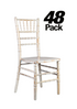 48 Pack White Distressed Toughwood Chiavari Chair