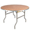 48" (4 Foot) Round Heavy Duty Gray Plywood Folding Banquet Table