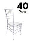 Chivari 40 Chair Pack Clear Resin ProClear™ Chiavari Chair CCRC-ZG-40