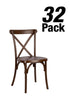 32 Chair Pack Fruitwood Steel Skeleton™ Resin Cross Back Chair